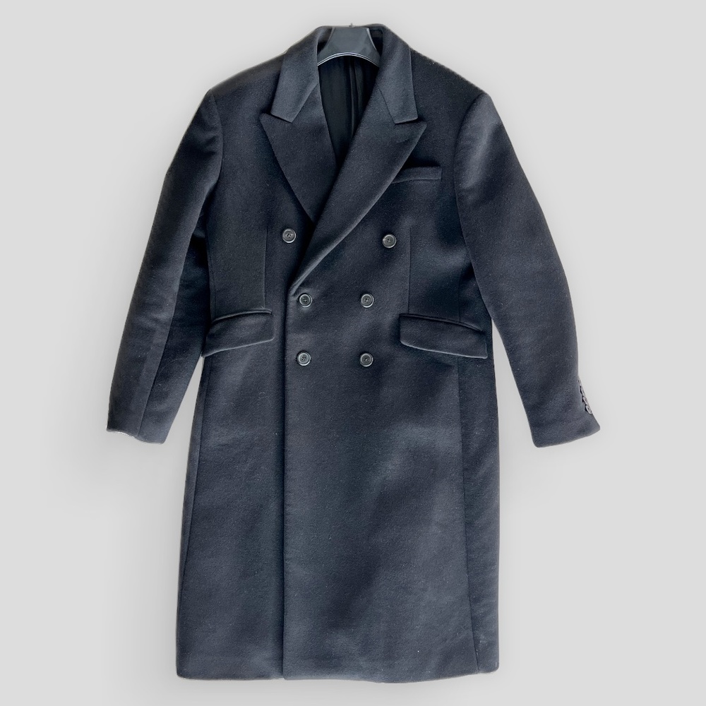 PRADA BLACK MEN'S LONG PEA COAT